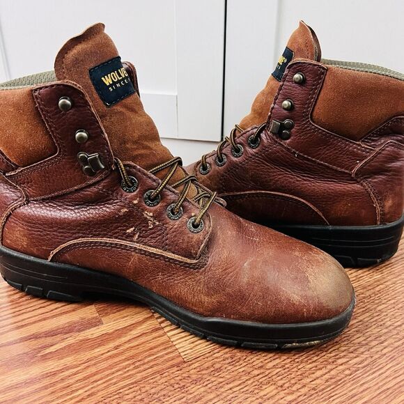 Wolverine Durashock 11W Brown Leather Oil Resistant Work Boots Men Composite Toe - Picture 4 of 9
